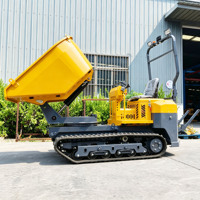 Mini-dumper sur chenilles 1,5T CE EPA Diesel Hydraulique pour la construction, le jardin et la ferme, livraison gratuite