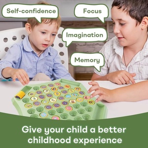 Jeu de société Montessori de mémoire et d'association, jeu de puzzle à retourner pour enfants et adultes, animaux et fruits, éducatif - Product Image 4