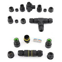 Connecteur étanche de type T à 2/3/4/5 broches, câble étanche IP68, joint étanche, borne de connexion rapide LED