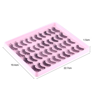 Meilleures ventes : Pack mixte de 20 paires de cils synthétiques 3D longs et noirs, faits à la main, en fibres naturelles et cheveux synthétiques - Product Image 5