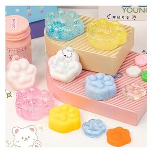 Premium Quality Extra Soft TPR Material <b>Cat</b> Paw Kawaii <b>Squishy</b> Ball Sensory Fidget Stress Relief Therapy Squeeze Toy TOYSRUNNER - Product Image 2