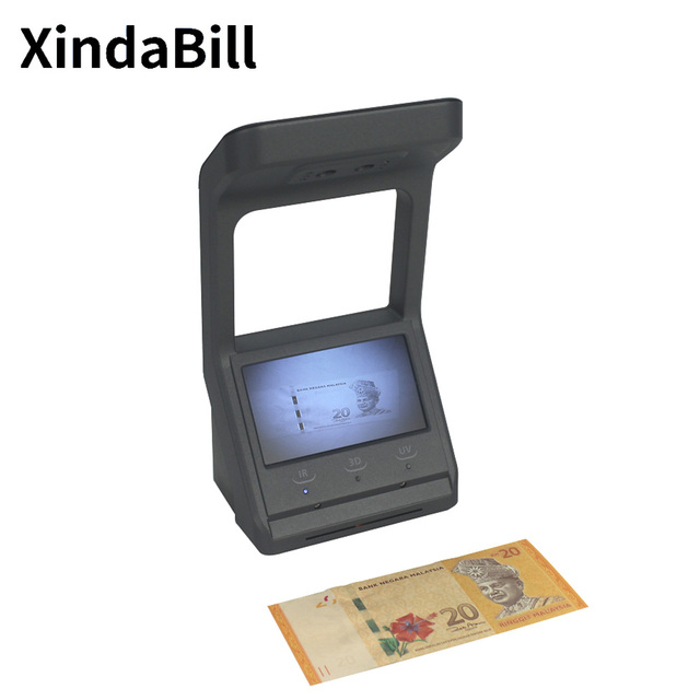 Portable Mini Multi-Currency Bill Cheque Detector High Quality CE FCC RoHS Certified Battery Power for Office Bank Supermarket