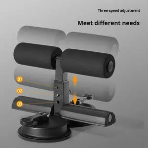 듀얼 흡입 컵 윗몸 일으키기 보조 장치 조정 가능한 피트니스 장비 용 미끄럼 방지 <span class=keywords><strong>ABS</strong></span> 스트랩 복부 크런치 및 조임 도구 - Product Image 3