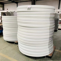 Table Pliante Ronde d'Extérieur 8-10 Places en Plastique HDPE Blanc Solide 60" pour Événements