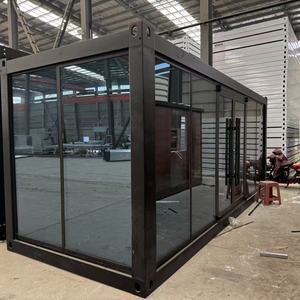 20ft Detachable Container <b>House</b> Glass Wall Flat-Pack Prefab Luxury Modular Home Mediterranean Design Living Room Fireproof Heat - Product Image 2