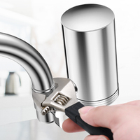 Grifo de Cocina de Acero Inoxidable con Filtro Marca Bruotel, Elimina Cloro, Plomo, Sedimentos y Mal Sabor, Caudal de 2.2 GPM