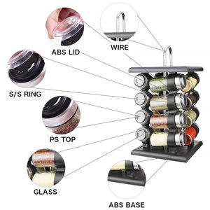 Set <span class=keywords><strong>di</strong></span> portaspezie in <span class=keywords><strong>vetro</strong></span> per barattoli da 16 pezzi <span class=keywords><strong>con</strong></span> <span class=keywords><strong>coperchio</strong></span> girevole Set <span class=keywords><strong>di</strong></span> barattoli per spezie bottiglie e barattoli ecologici più venduti - Product Image 3