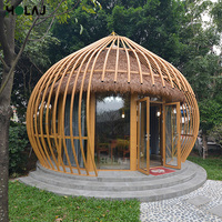 Serre circulaire préfabriquée de luxe, moderne, pour jardin extérieur, idéale pour les bureaux et les immeubles de bureaux