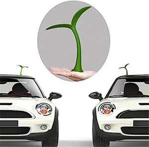 UnUniversal Lovely Creative Green Plants 3D Car roof Grass germogli di soia adesivi per auto piccolo albero alberello alberello auto esterno Sti - Product Image 3