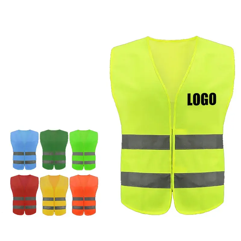 เสื้อกั๊กสะท้อนแสงมีกระเป๋าสีเงิน Hi VIS เสื้อกั๊กสะท้อนแสงสำหรับกิจกรรมกลางแจ้งขี่จักรยานวิ่งโลโก้ออกแบบได้ตามต้องการ