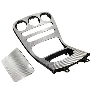Kit de personnalisation intérieure automobile en fibre de carbone argentée pour tableau de bord central C43 C300 C250 W205 C63S - Product Image 2