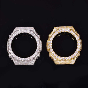 Wholesale Luxury Iced Out Moissanite <b>Watch</b> <b>Case</b> Buss Down Diamond Bezel Brass Modification Parts for Men Women - Product Image 1