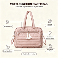 Sac à langer matelassé personnalisé pour maman, sac de poussette pour bébé, vente directe d'usine