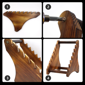 Pratico Set di coltelli da uomo regalo in legno <span class=keywords><strong>porta</strong></span> coltelli da <span class=keywords><strong>tasca</strong></span> in legno a lama fissa <span class=keywords><strong>porta</strong></span> espositore - Product Image 4