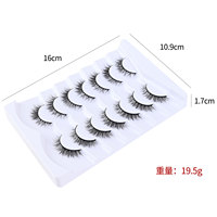 Nouvelles extensions de cils courtes naturelles, 7 paires, bande noire, multi-pack, usage quotidien, application facile