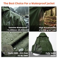 Veste imperméable 3 en 1 de haute qualité, polyvalente, durable, multi-poches, camouflage, taille standard ISO, unisexe, toutes saisons, pour la chasse