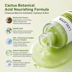 Suero Facial Orgánico Antienvejecimiento con Arroz Fermentado, Cúrcuma, <span class=keywords><strong>AHA</strong></span> y Ácido Hialurónico para Exfoliación Profunda y Aclarado Diario - Product Image 3