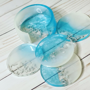 Posavasos de resina diseñado para decoración del hogar de primera calidad, que ofrece un estilo elegante con una superficie protectora y duradera. - Product Image 1