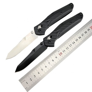 BM940 Osborne กลางแจ้งเครื่องมือกู้ภัย D2เหล็กใบมีดกระเป๋ามีดไนล่อนแก้วมีดแคมป์พับได้ - Product Image 1