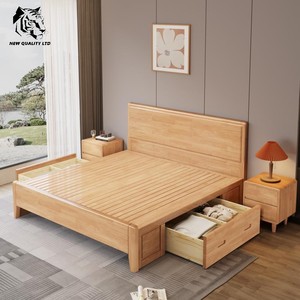 Cama de almacenamiento de madera de tamaño completo, nueva moda, muebles de dormitorio, precio bajo de fábrica, personalizable, gran stock, envío inmediato. - Product Image 5