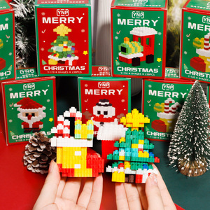 Santa Claus Micro Particle <b>Building</b> <b>Blocks</b> Set 2.9in Educational Toy For Children Christmas Decor Indoor Play - Product Image 3