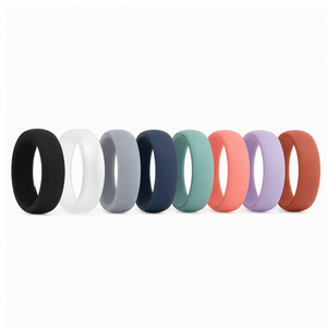 Lot de protections pour bague Oura Ring 4 Gen 3, 8 protections en silicone de couleurs assorties, une pour chaque tenue, lavables - Product Image 1