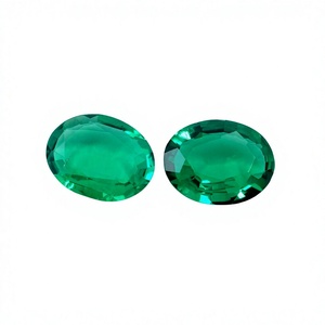 Pierre précieuse émeraude naturelle, paire de pierres ovales de 2,20 carats, pierres brutes d'origine du Rajasthan - Product Image 1