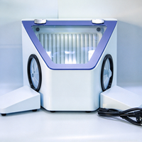 Boîte d'extraction de poussière LED grande capacité pour sablage dentaire, collecteur de poussière, boîte de meulage et de polissage