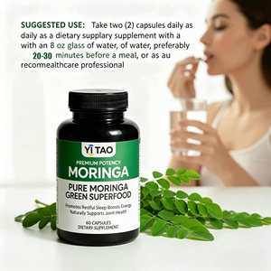 Capsules de Moringa Pur, 60 unités, Complément Herbal de Qualité Supérieure, Source Naturelle d'Antioxydants et de Nutriments Essentiels. - Product Image 5