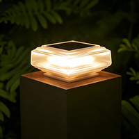 Lampes solaires pour poteaux, lampes LED blanches chaudes pour poteaux extérieurs, lampes solaires étanches en ABS pour clôtures de jardin, villa, cour, patio, aménagement paysager