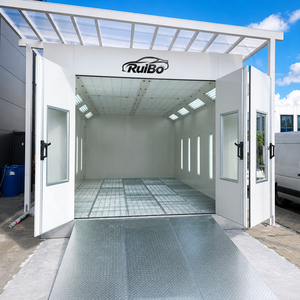 Cabine de peinture RuiBo pour voitures, installation extérieure, éclairage LED incliné, grille de sol antidérapante, rampe pour véhicule entier - Product Image 1