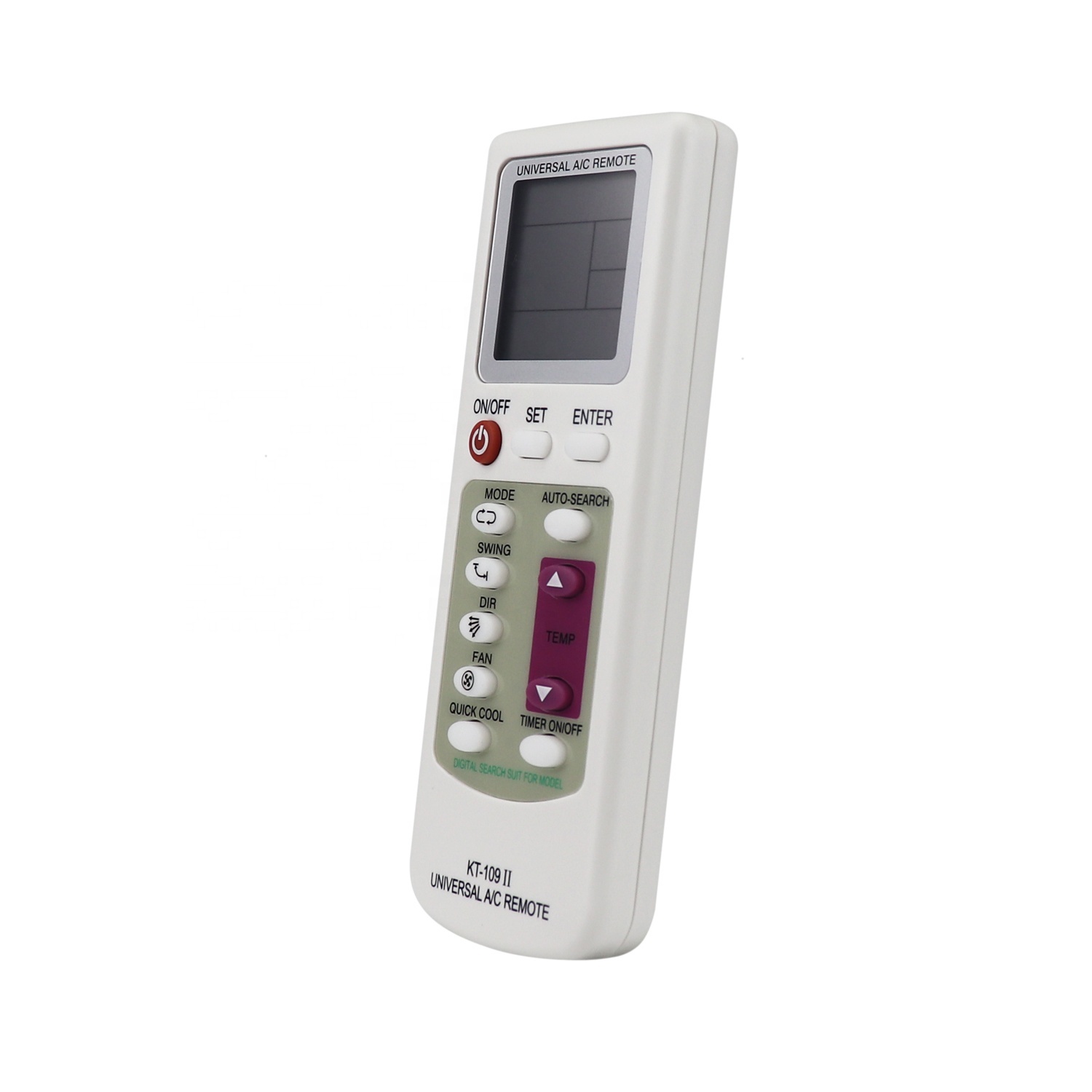 New Leader <strong>Universal</strong> A/C <strong>Remote</strong> Control KT-109II with 109 Codes Easy <strong>Setup</strong> 1 Year Warranty for 99.99% A/Cs