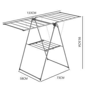 Séchoir à linge pliable <span class=keywords><strong>SONGMICS</strong></span> à 2 niveaux, séchoir à vêtements autoportant - Product Image 1