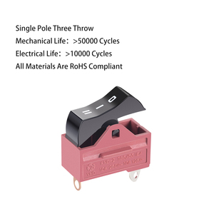 Interrupteur à bascule série Cold Warm Electric Tube 10A 250VAC OFF-ON1-ON12 pour sèche-cheveux professionnel, <span class=keywords><strong>bateau</strong></span>, 3P PA66, conforme RoHS - Product Image 3