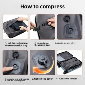 Bolsa de Almacenamiento al Vacío de TPU, Impermeable, Portátil, para Acampar al Aire Libre, Organizador de Equipaje con Bomba de Aire Integrada - Product Image 2