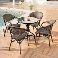 (E8029) — meuble empilable d'extérieur, chaise de salle à manger, moderne, pour jardin, patio et café, restaurant