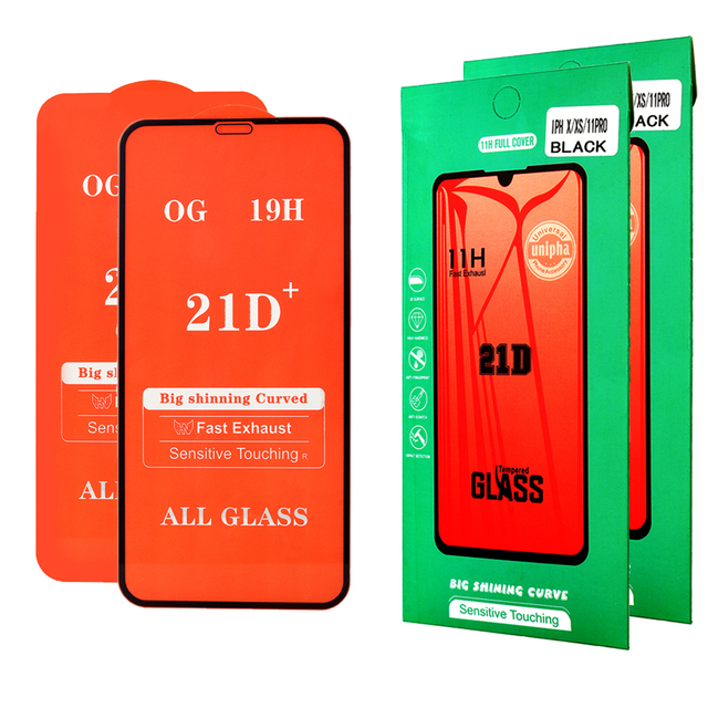 21D Tempered Glass 9D Full Glue for Redmi for Iphone13 14 HD Screen Protector Guard Glass Mica Vidrio Para Celulares Pantalla