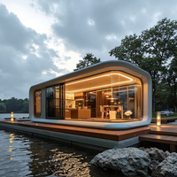 Cabine de couchage préfabriquée en acier moderne, imperméable, structure en acier, pour parc extérieur, salle de bain, bureau, magasin, design de capsule spatiale