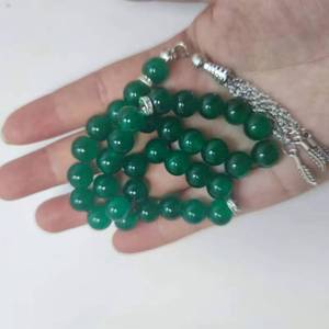 Smooth Round Agate Ethnic Style YASEEN Misbaha 10mm 33 Beads Lightweight Portable Islamic Zikr <b>Rosary</b> - Product Image 1