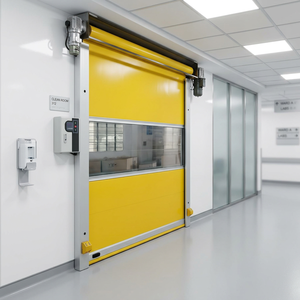 Puerta Enrollable Comercial Moderna, Resistente al Fuego, <span class=keywords><strong>de</strong></span> Alta Velocidad, con Apertura Lateral Eléctrica, Cortina Contra Incendios, Puerta <span class=keywords><strong>de</strong></span> Acero con Clasificación <span class=keywords><strong>de</strong></span> Resistencia al Fuego para Taller - Product Image 1