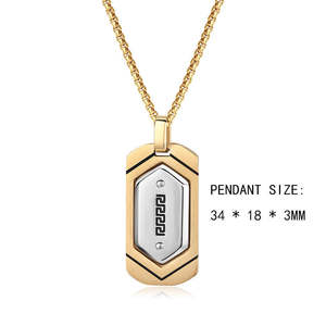 Collar con Colgante de Acero Inoxidable y Titanio, Resistente al Agua y al Deslustre, Estilo Hip Hop 2026, para Hombre, Venta al Por Mayor - Product Image 5