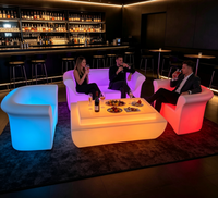 Meubles de bar lumineux pour boîte de nuit de luxe, salon VIP, table de karaoké et canapés LED RGB lumineux pour boîte de nuit