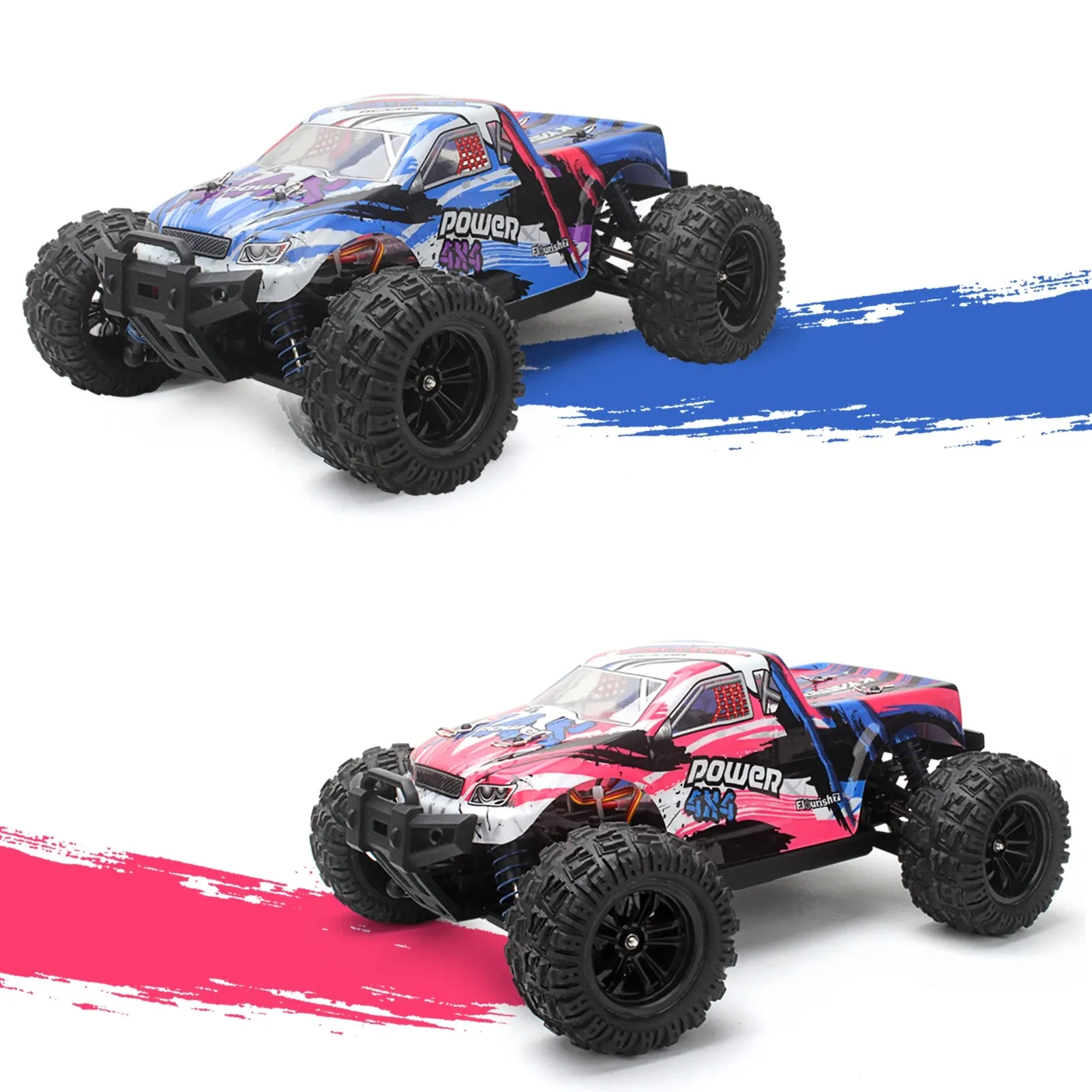 KYAMRC KY-2819A 1:18 RC Car All Terrain 2.4GHz 4WD Off-Road Remote Control Crawler Truck 35KM/H High Speed Racing Vehicle Gift