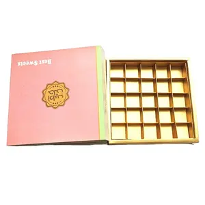 Nueva moda de cartón personalizado chocolate medidor de cartón de papel de caramelo vacío elegante caja de regalo de caja de regalo caja de vacío