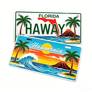 Placa de Matrícula Vacacional Multiusos Económica en Oferta, Etiqueta de Aluminio para Recuerdo de Viaje/Promoción de Florida/Hawái, Impresión Personalizada - Product Image 1