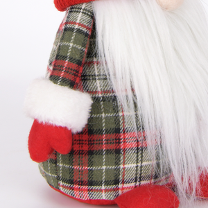Red Cuffed Cap Plaid Torso Feet Swedish Tomte <b>Winter</b> <b>Decoration</b> on Office Desk Corner OEM Factory - Product Image 3