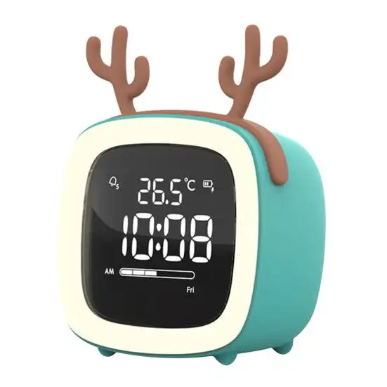 T504A Cartoon baby child room desk wake up light Led digital alarm clock