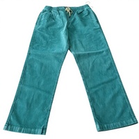 Pantalon décontracté en velours côtelé bleu sarcelle à taille élastique pour homme YILONG