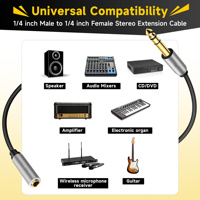 Cable de Audio Estéreo ZOGUO Chapado en Oro de 3.5mm a 6.35mm con Conductor de Cobre Puro y Blindaje de Lámina para Uso en Altavoces de Alta Fidelidad