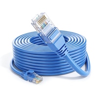Cable Ethernet de conexión a distancia CCA Cat6 Cat6a RJ45 SFTP de 50 m, blindado para exteriores, para enlace de red de edificio a edificio